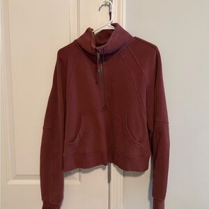 Lululemon Athletica Maroon Half-Zip Hoodie